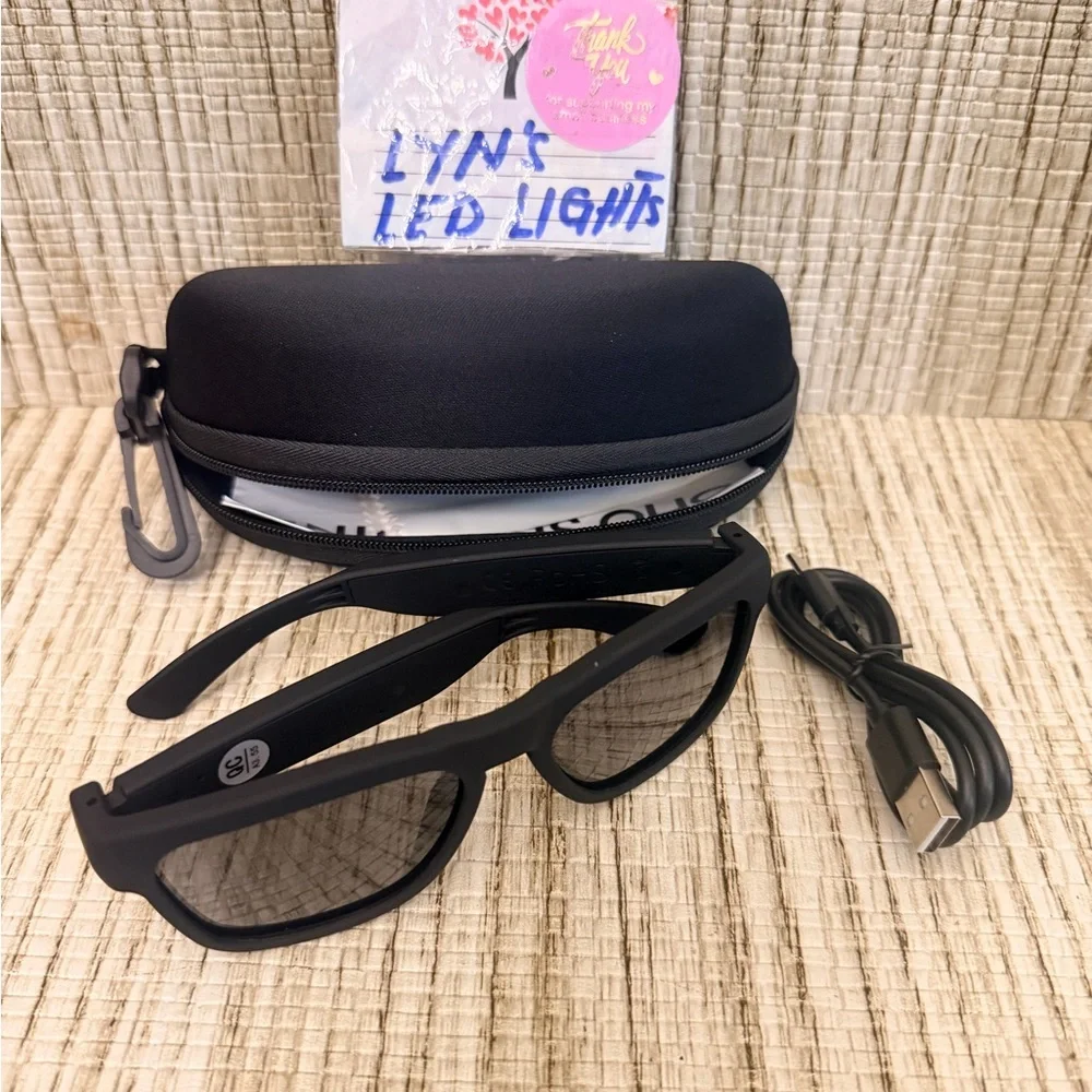 Waterproof Bluetooth Smart Glasses - Black